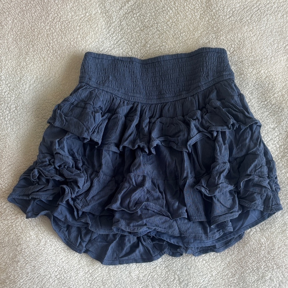 Hollister Dark Blue Ruffle Skirt